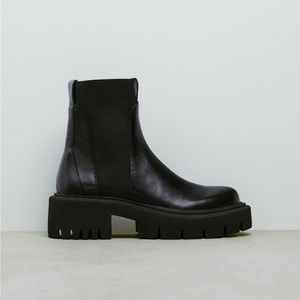 Zara Leather Lug Sole Boots